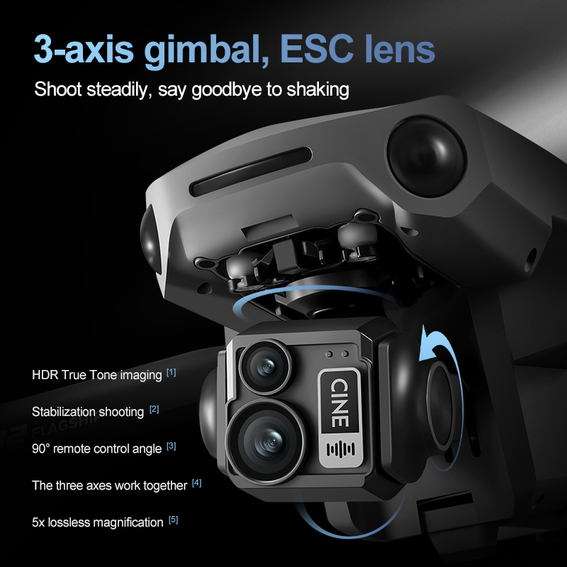 طائرة بدون طيار رباعية المحاور - مراجعة Drone Gimbal Brushless وسعره
