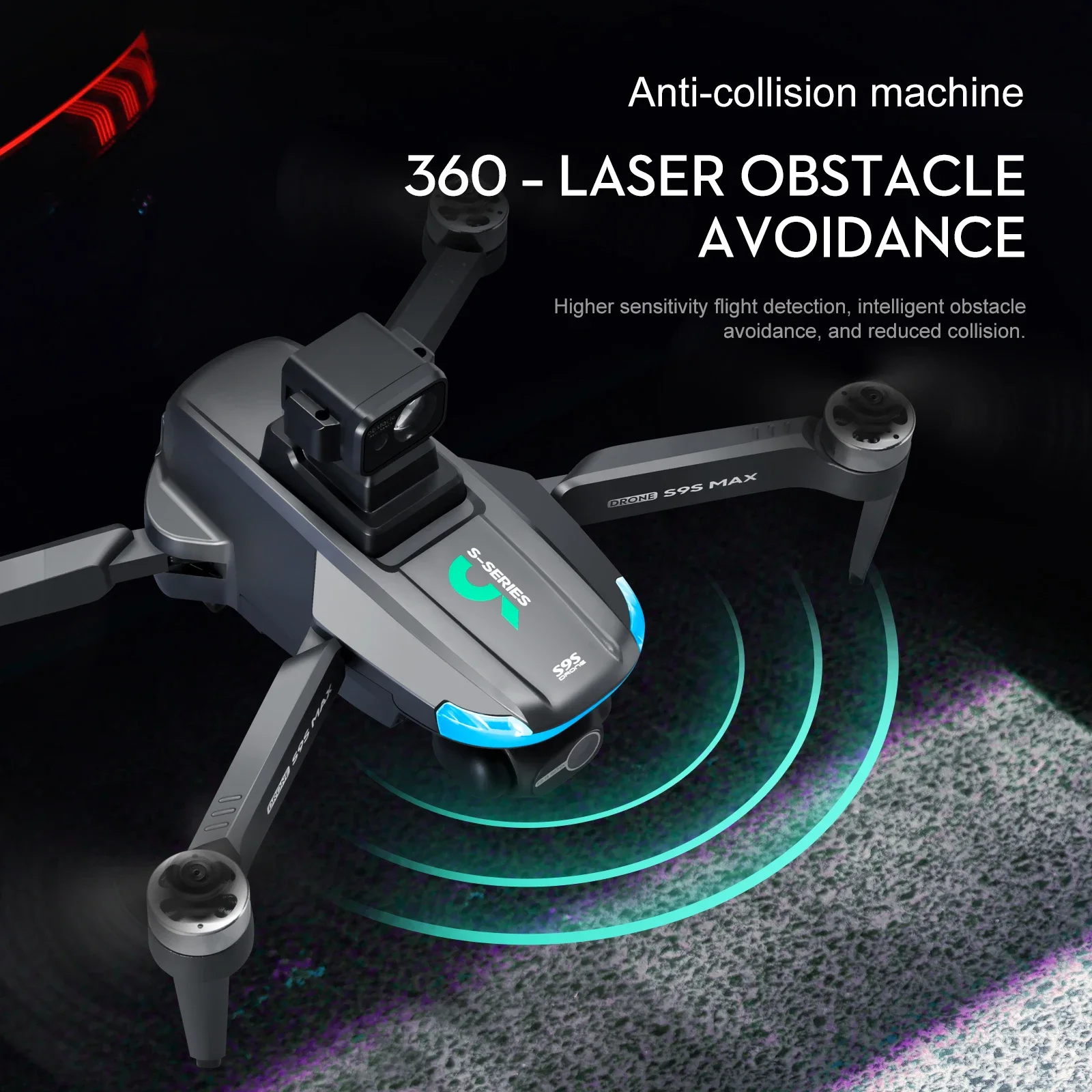 جديد S9S ماكس طائرة صغيرة بدون - مراجعة Drone Gimbal 2 Axis وسعره