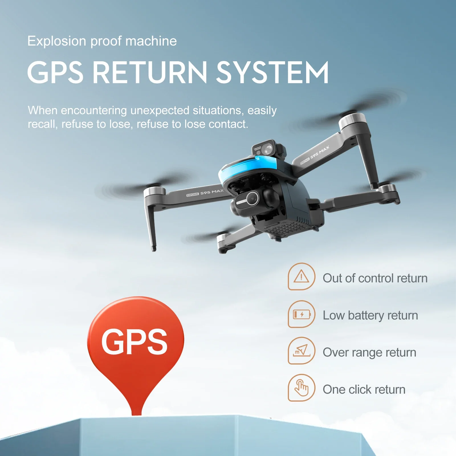 جديد S9S ماكس طائرة صغيرة بدون - مراجعة Drone Gimbal 2 Axis وسعره