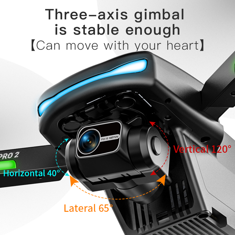 طائرة بدون طيار N800 PRO 2 مع  - مراجعة Drone Gimbal 2 Axis وسعره