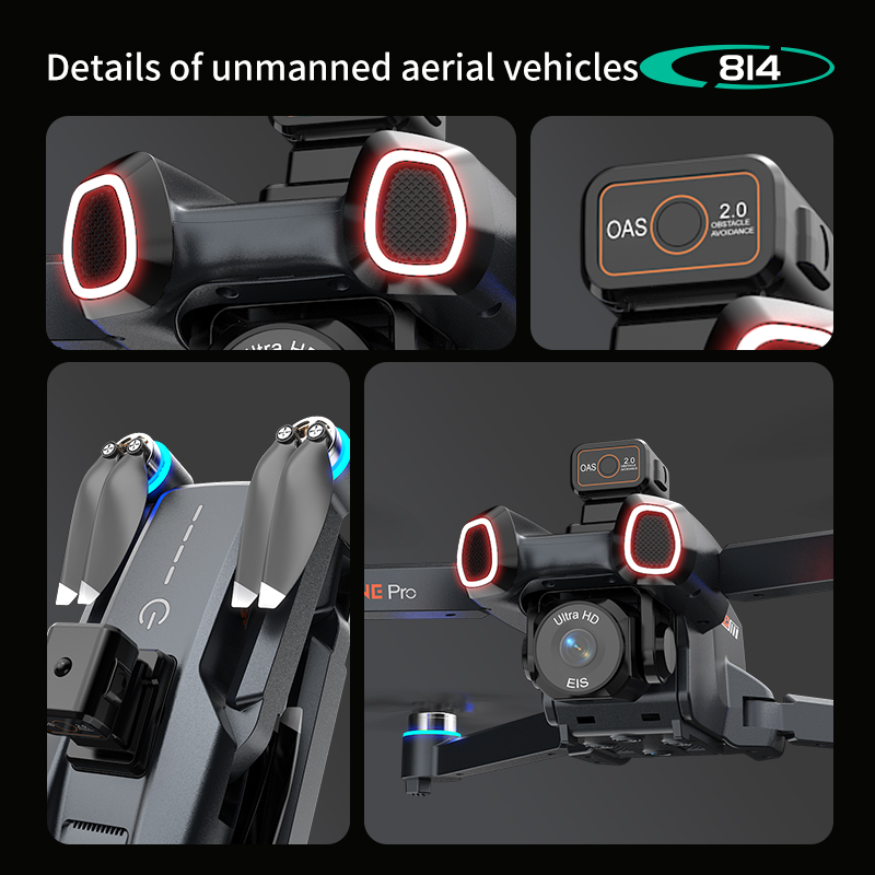 طائرة بدون طيار 814 احترافية ب - مراجعة Drone Gimbal 2 Axis وسعره
